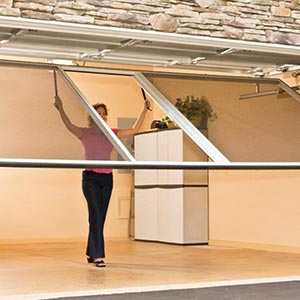 image of home with garage door screen