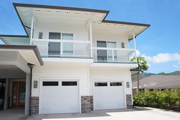 image of steel garage door on home by Raynor Hawaii